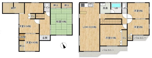 【間取り】 | 鶴ヶ島市鶴ヶ丘　中古戸建