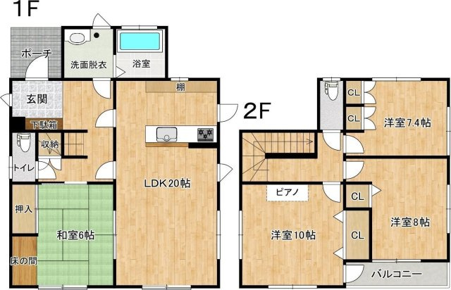 大津町美咲野一戸建の間取り