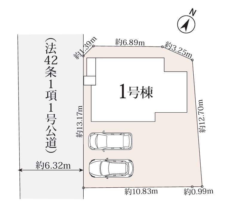 【仲介手数料無料】GRAFARE入間市東町１８期　全1棟　の区画図