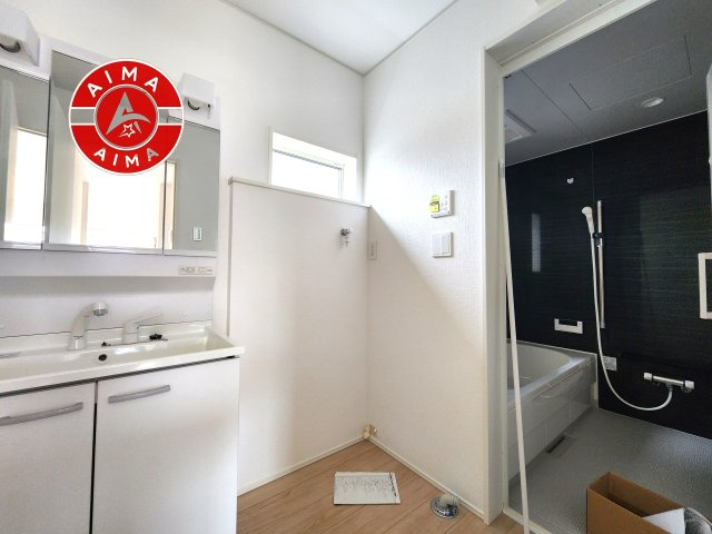 福岡市東区塩浜1丁目第6-3棟(1号棟)の内観：施工例|脱衣所、洗面所は小さなプライベートスペース。歯磨き、洗顔と毎日施す個人空間。