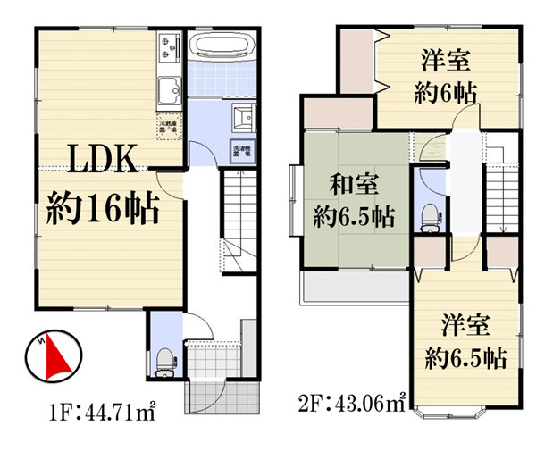 眺望感ある２階からの眺めは、ホッとする。田舎出身だから？空が見たくなる？それが理由でもいいじゃない！何と言ってもこの立地でこの価格なら十分っしょ！！な、『保土ケ谷区仏向西』リフォーム戸建の間取り