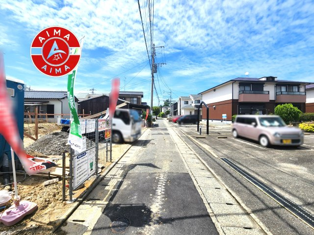 福岡市東区塩浜1丁目第6-3棟(2号棟)の外観|前面道路含む現地の写真です。