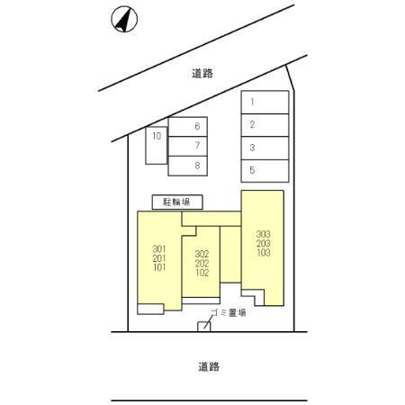 カームテラス甲子園口の区画図