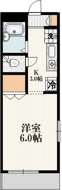 メゾンスズエンの間取り|★角部屋２面採光★