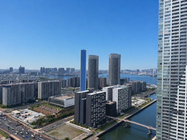 35階南西向きならではの圧倒的開放感。レインボーブリッジを一望するオーシャンビュー。夜景も期待できるパノラマです。