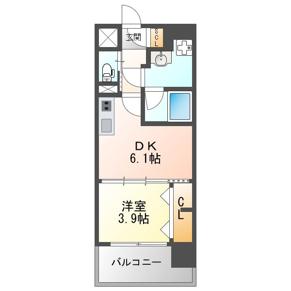 大阪市淀川区十三東４丁目の賃貸マンションの間取り