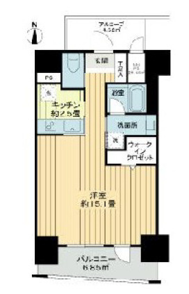 ワコーレ神戸三宮マスターズレジデンスの間取り