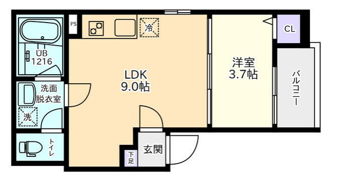ポラリス摂津L棟の間取り