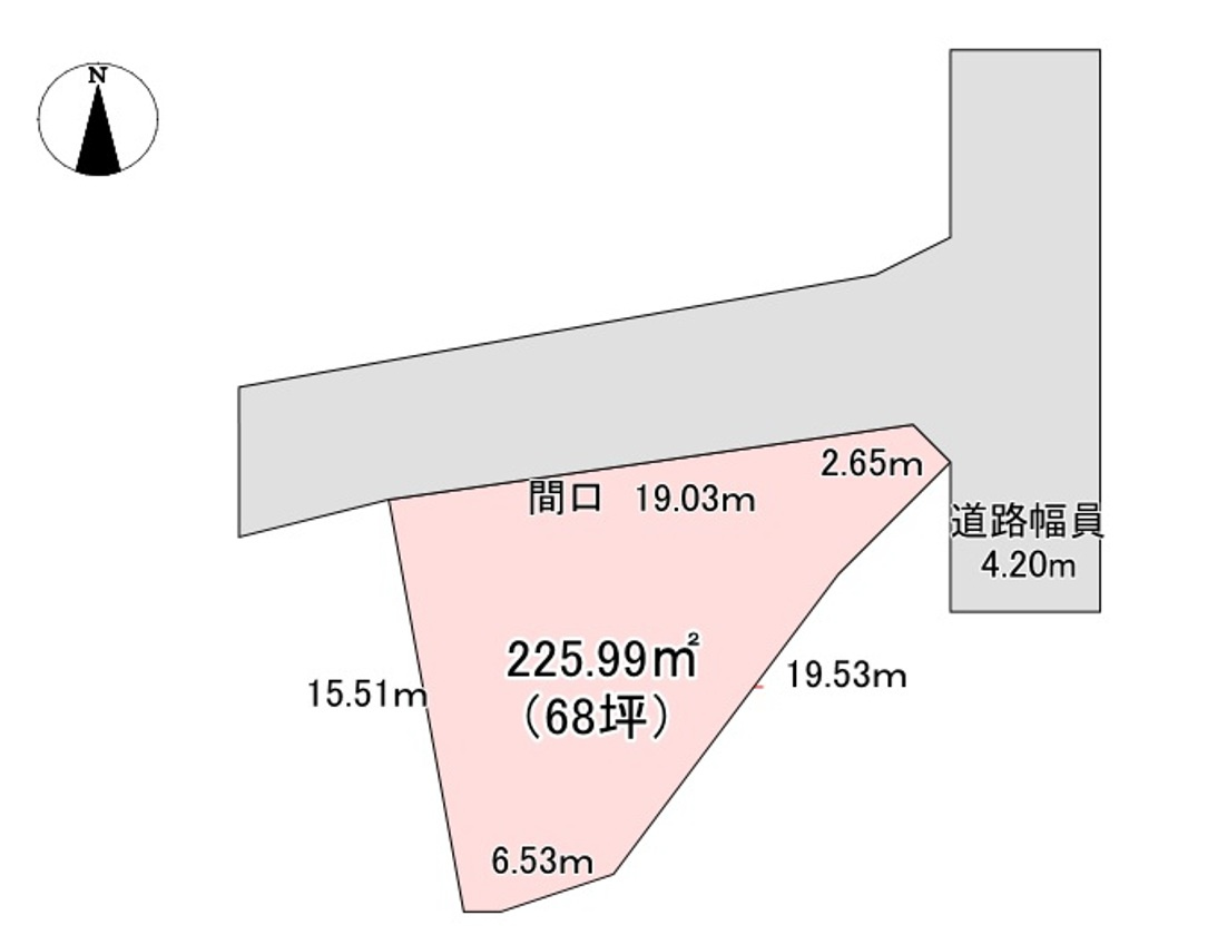 土地　長野市三輪十丁目の土地図