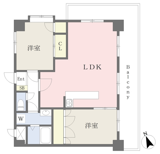 シャルムⅠの間取り|使い勝手の良い間取りです♪