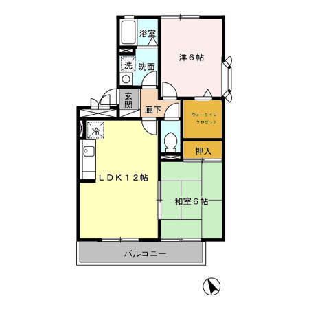 セジュール未来 Ⅱ A棟の間取り