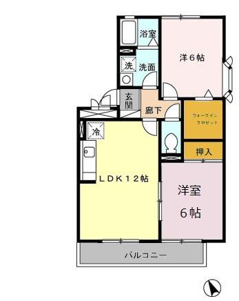 セジュール未来 Ⅱ A棟の間取り