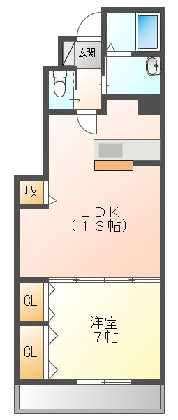 フレンド浜の間取り