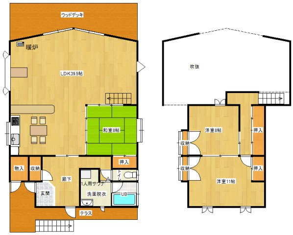ひるがの高原「翠峯苑」の間取り