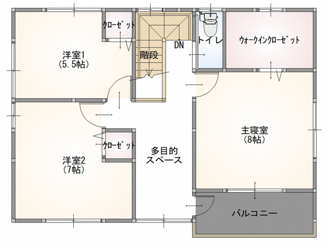 宇都宮市宝木本町　4ＬＤＫ　中古住宅の間取り