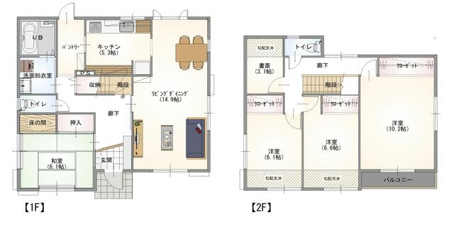宇都宮市細谷町　4ＬＤＫ　中古住宅の間取り