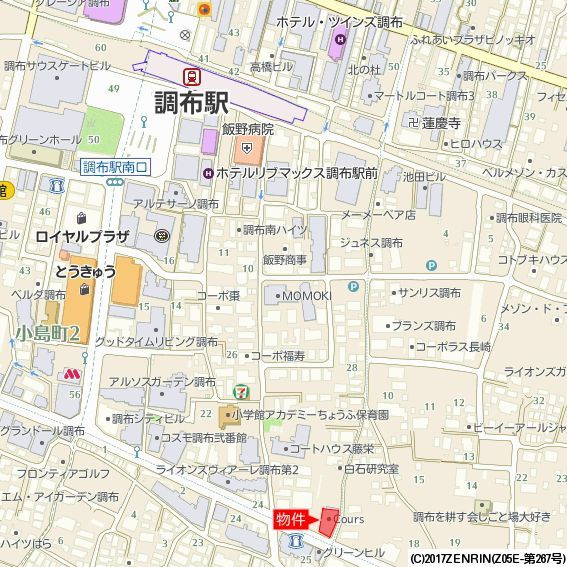 Ｃｏｕｒｓの地図