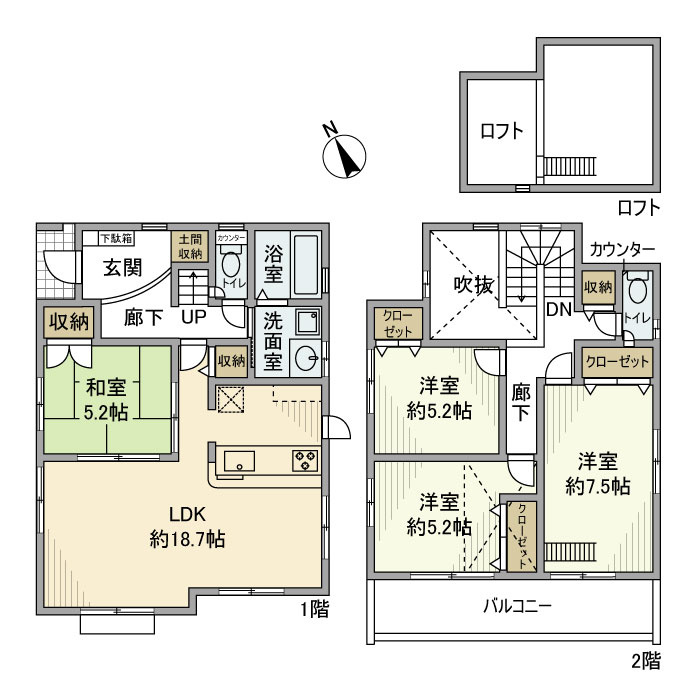 小川戸建の間取り