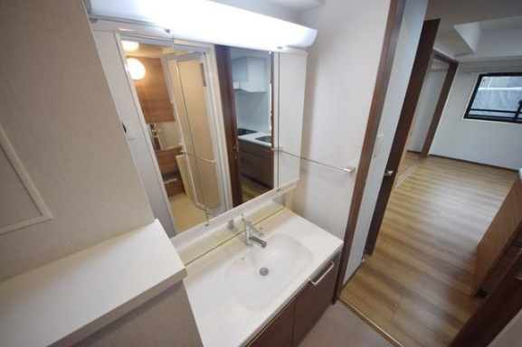 千代田区神田西福田町の賃貸マンションの独立洗面台
