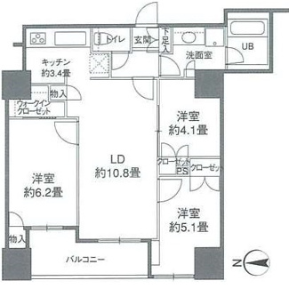 【間取り】 | カスタリアタワー品川シーサイド