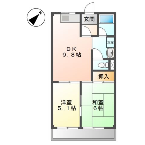 パレスさくらＢの間取り