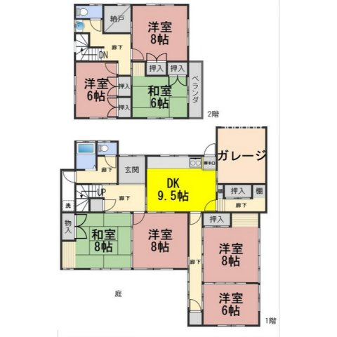 岐阜市加野１丁目の一戸建ての間取り