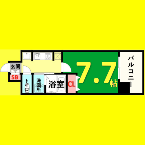 ブルームライフ黒川　名古屋市賃貸　仲介手数料無料の間取り