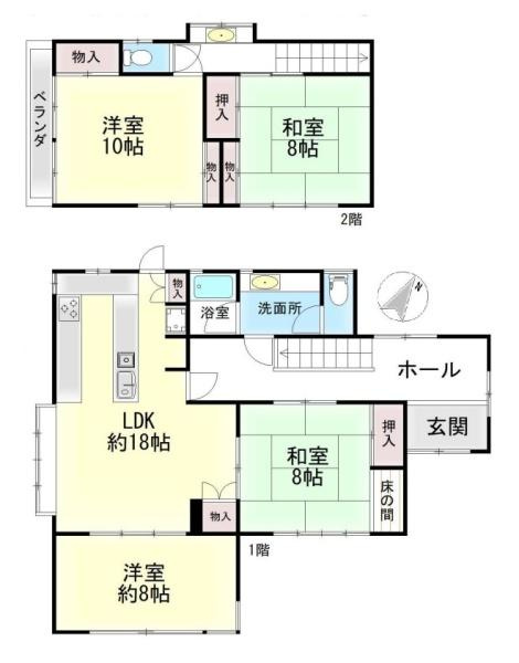 生駒郡平群町椿台２丁目　一戸建の間取り