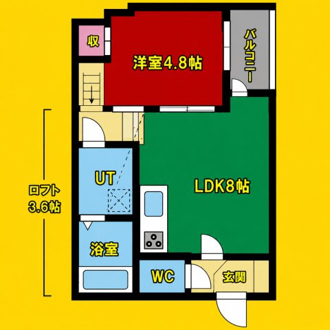 Le Ciel 大秋町　名古屋市賃貸　仲介手数料無料の間取り