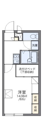 レオパレス鳳仙花の間取り