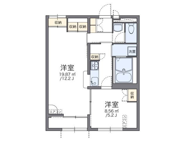 レオパレス柊の間取り