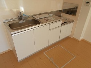 メゾンブリーズⅣのキッチン|お料理しやすいキッチンです