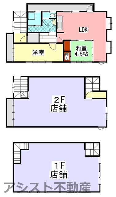 糸田町店舗付きビルの間取り|3階部分間取り