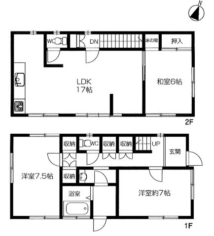 【間取り】 | 川越市砂新田1丁目　中古戸建