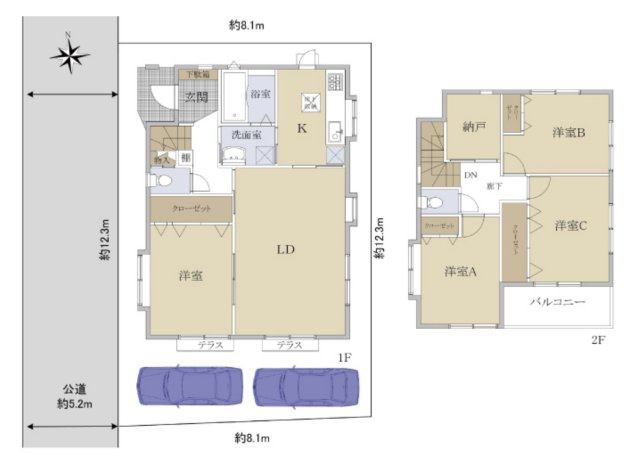 【間取り】 | 川越市霞ヶ関東5丁目　中古戸建