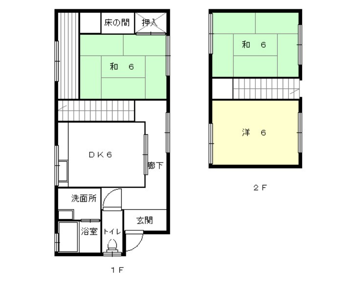 御立中一戸建の間取り