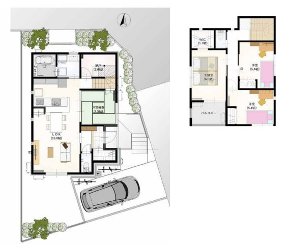 【間取り】 | 川越市的場　中古戸建