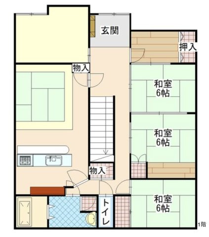【間取り】 | 川越市下広谷　中古戸建 | 1階