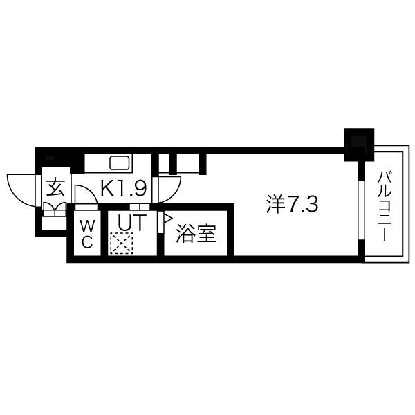 エスリード難波WESTの間取り|現状有姿
