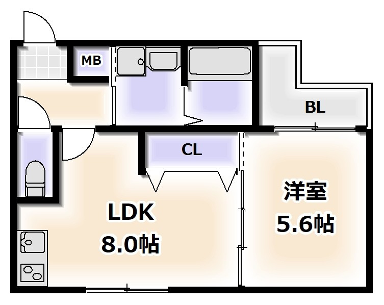 フジパレス沢ノ町の間取り