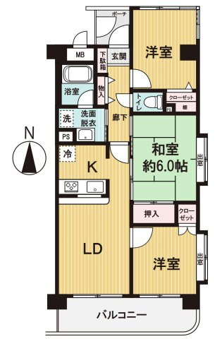 【間取り】 | マイキャッスル南古谷駅前