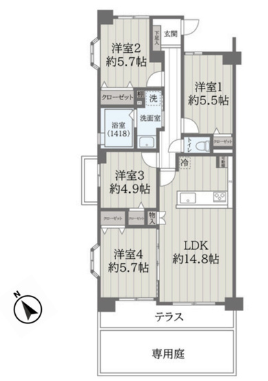 【間取り】 | ダイアパレス川越岸町