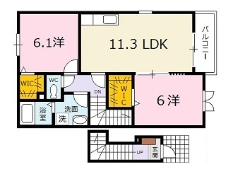 花水木　一番館の間取り