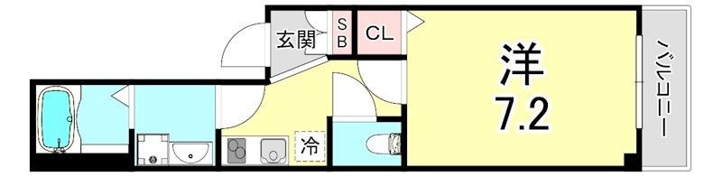 シャンティ神戸三宮の間取り