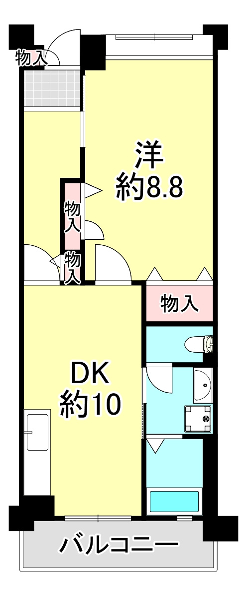 ＵＲＫＯＢＥ・岡本4号棟の間取り