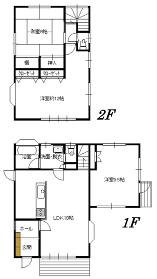 【間取り】 | 毛呂山町西戸　中古戸建