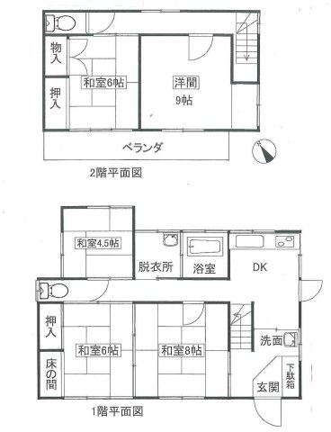 【間取り】 | 毛呂山町苦林　中古戸建