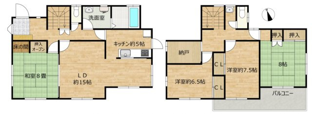 【間取り】 | 日高市横手2丁目　中古戸建