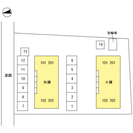 【区画図】 | グランモア石井　A棟
