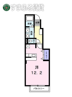 【間取り】 | エスパース　彩華A　岡崎市森越町